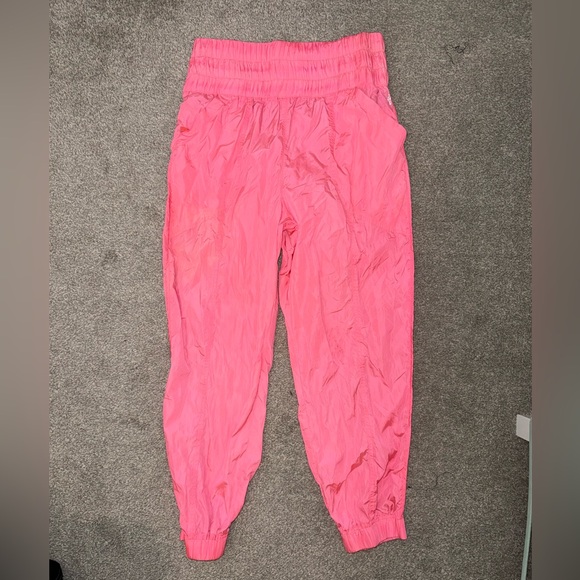 free people movement Pants - FP‎ Movement by Free People Bright Neon Pink High-Rise Joggers